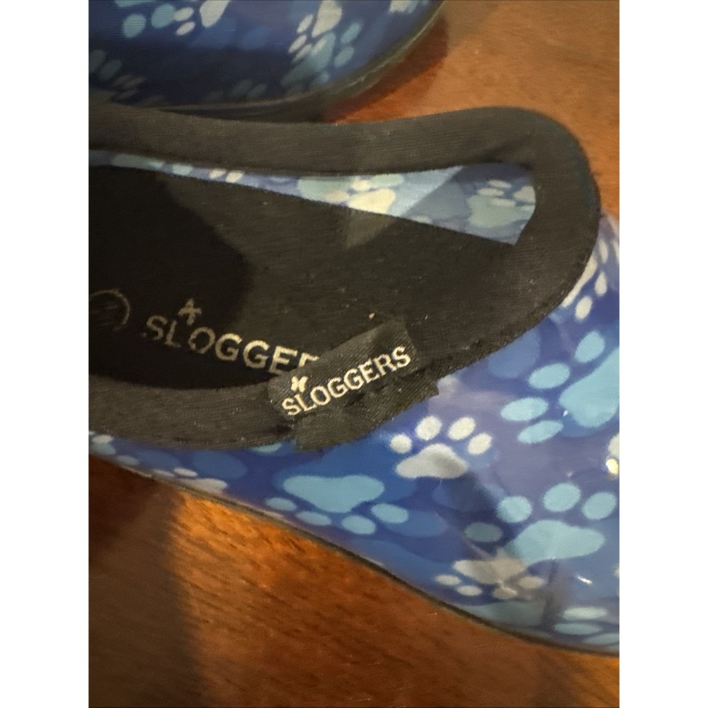 Sloggers Womens Blue Paw Print Garden Rain Shoes Size 7 Waterproof Slip On - Picture 7 of 9